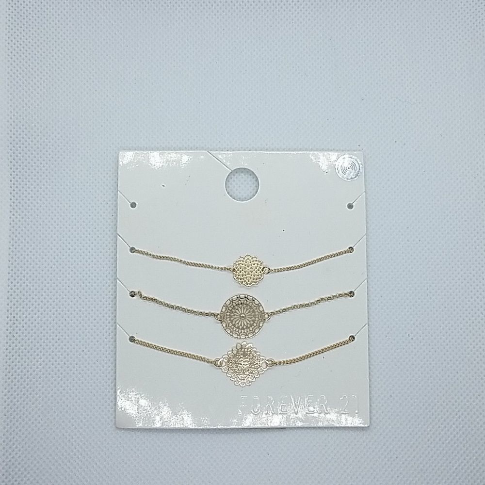NWT Forever 21 3 Gold Bracelets
